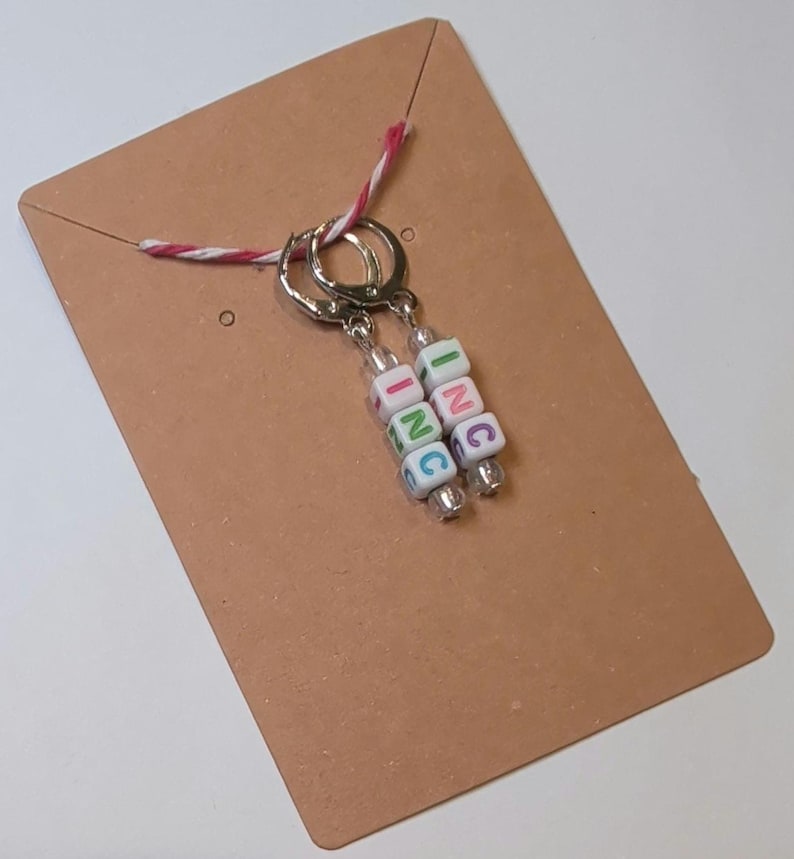 Increase or Decrease Leverback Crochet Stitch Markers (Set of 2) image 2