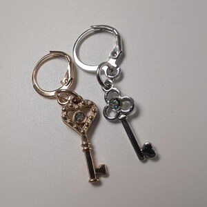 Mini Heart Key Leverback Crochet Stitch Markers (1 piece)