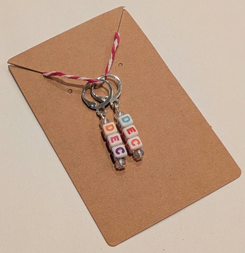 Increase or Decrease Leverback Crochet Stitch Markers (Set of 2) image 3