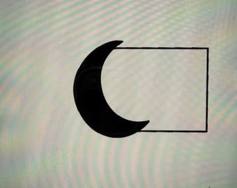 Moon with Plaque Cookie Cutter, Multiple Size options