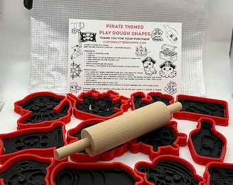 Pirate Themed Kids Play Dough Kit, Sensory Play Kit, Montessori Toy, Gift for Kids, Creative Play Set, Preschool Learning Toy