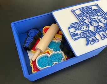 First Responder Kids Play Dough Kit, Sensory Play Kit, Montessori Toy, Gift for Kids, Creative Play Set, Preschool Learning Toy