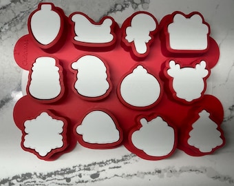 Christmas Multi Cake Popper 12-in-1, Christmas Cookie Cutter,  Advent Calendar Cookie Tool,  Holiday Baking Tool, 2” per shape