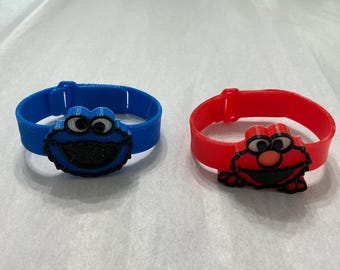 Custom Kids Character Bracelets, Adjustable 3D Printed Party Favor, Personalized up to 4 colors to match your choice of image