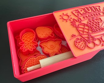 Fruit Themed Kids Play Dough Kit, Sensory Play Kit, Montessori Toy, Gift for Kids, Creative Play Set, Preschool Learning Toy