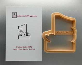 Number 1 with One Custom Cookie Cutter ( BB.02)