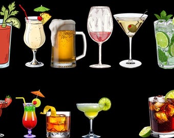 Drink Bundle of 12 Cookie Cutters, STL Digital File