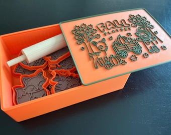 Fall Fun Play Dough Cutter Set, Montessori Sensory, Play Dough Kit for Toddlers, Preschool Learning Activity, Fine Motor Toy, Birthday Gift,