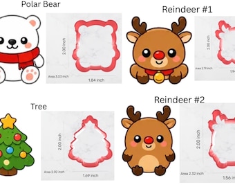 Digital File - 40 Mini Christmas Cookie Cutters - Perfect for Christmas Cookie advent calendars.  No size longer than 2”