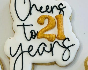Félicitations à l'emporte-pièce 21 ans Fichier numérique STL