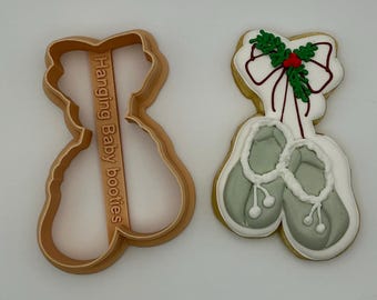 Hanging Baby Booties Custom Cookie Cutter (B.25)