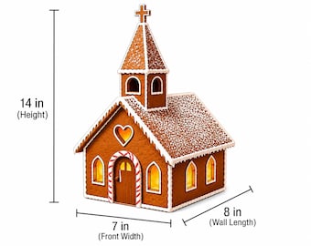 STL Digital File - Christmas House/Church Cookie Cutter Set, Gingerbread Village Cookies, Holiday Family Traditions - Small size (14x7x8)