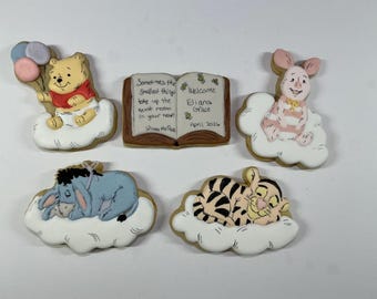 Baby Shower Storybook Theme cookie cutter set - characters on clouds. (Set of 5)