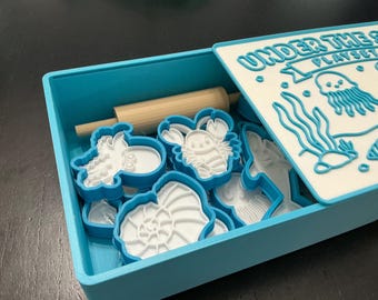 Under the Sea Kids Play Dough Kit, Sensory Play Kit, Montessori Toy, Gift for Kids, Creative Play Set, Preschool Learning Toy