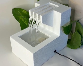 Small Zen Garden Fountain: Modern Minimalist Desktop Waterfall for Relaxing Office Space
