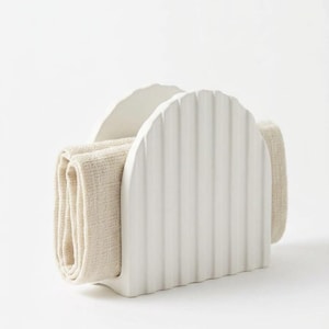 Japandi 3D-printad servetthållare: Minimalistisk texturerad bordsdekor