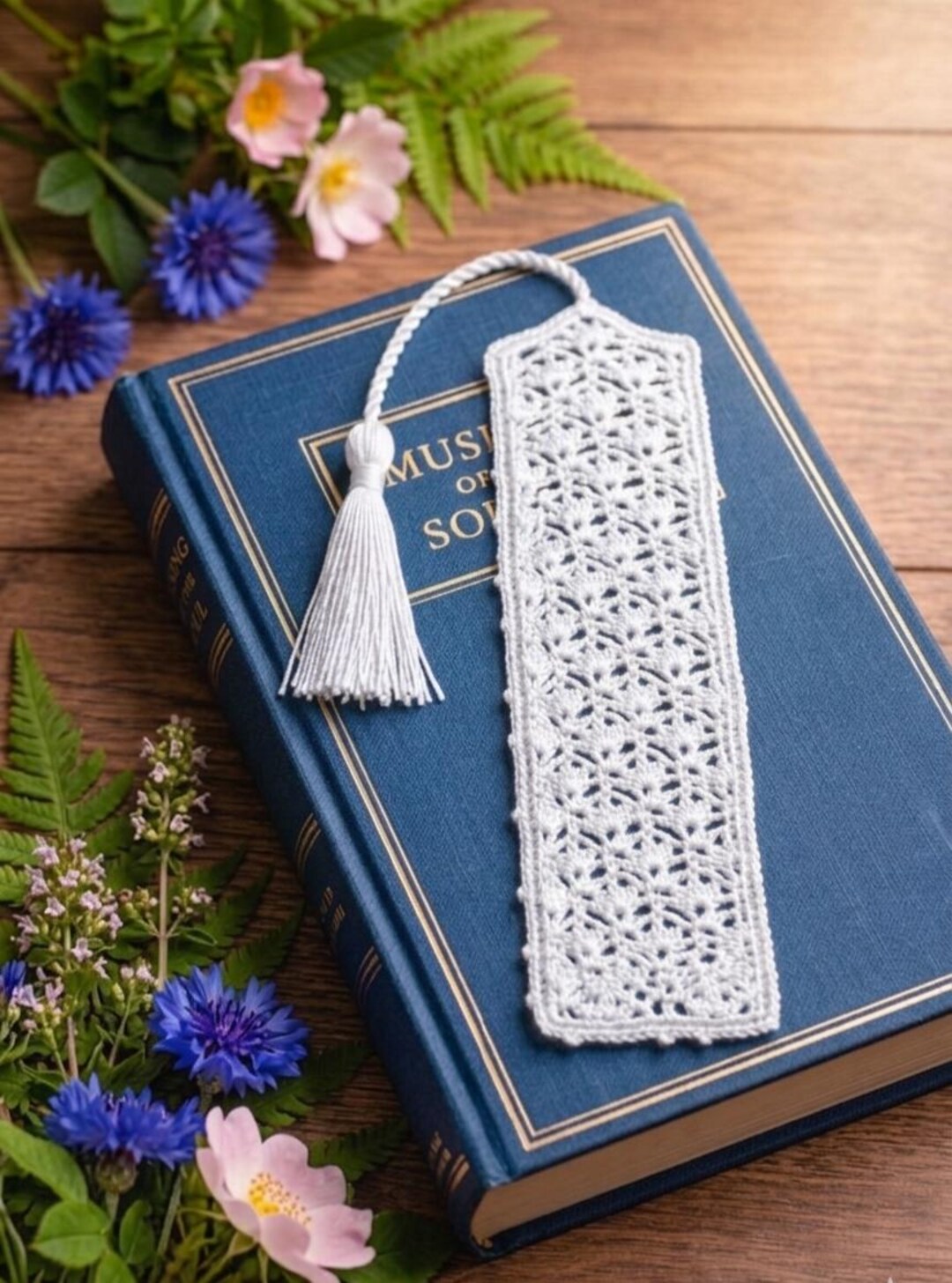 Vintage Lace Crochet Bookmark Pattern – Floral Boho Tassel (PDF ...