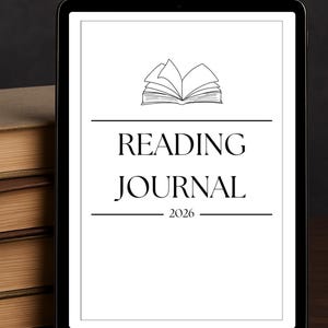 Digital Reading Journal | Book Tracker, Reviews & TBR List | Printable Reading Planner PDF | Canva Editable Journal for Book Lovers