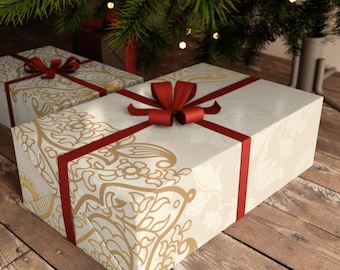 Elegant Gift Wrapping Paper Sheets: Satin Finish, Eco-Friendly