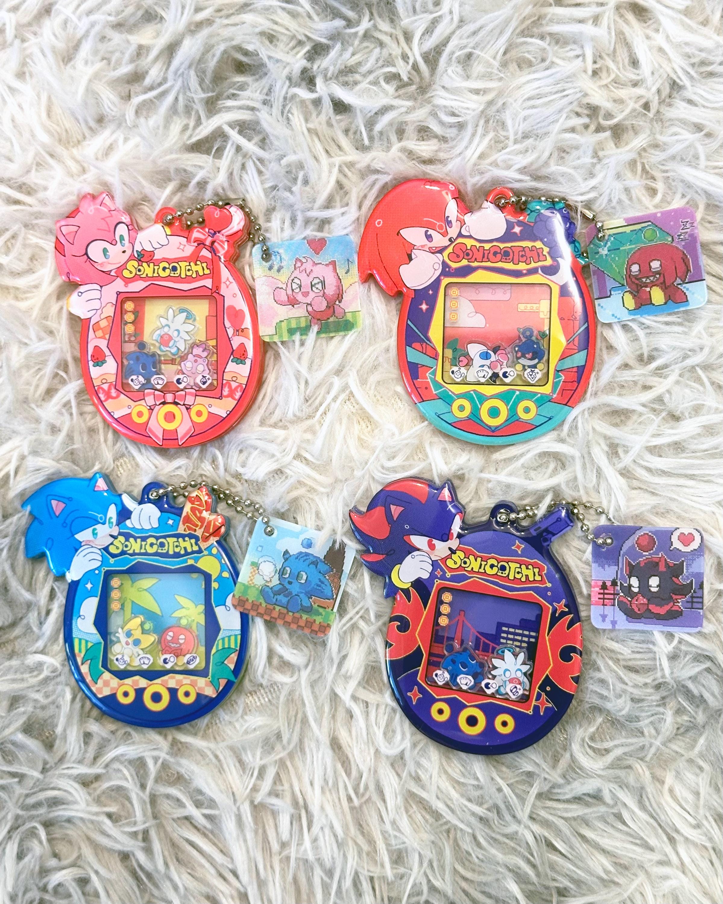 Sonigotchi!! Lenticular Epoxy Acrylic Shaker Chain | Sonic X 
