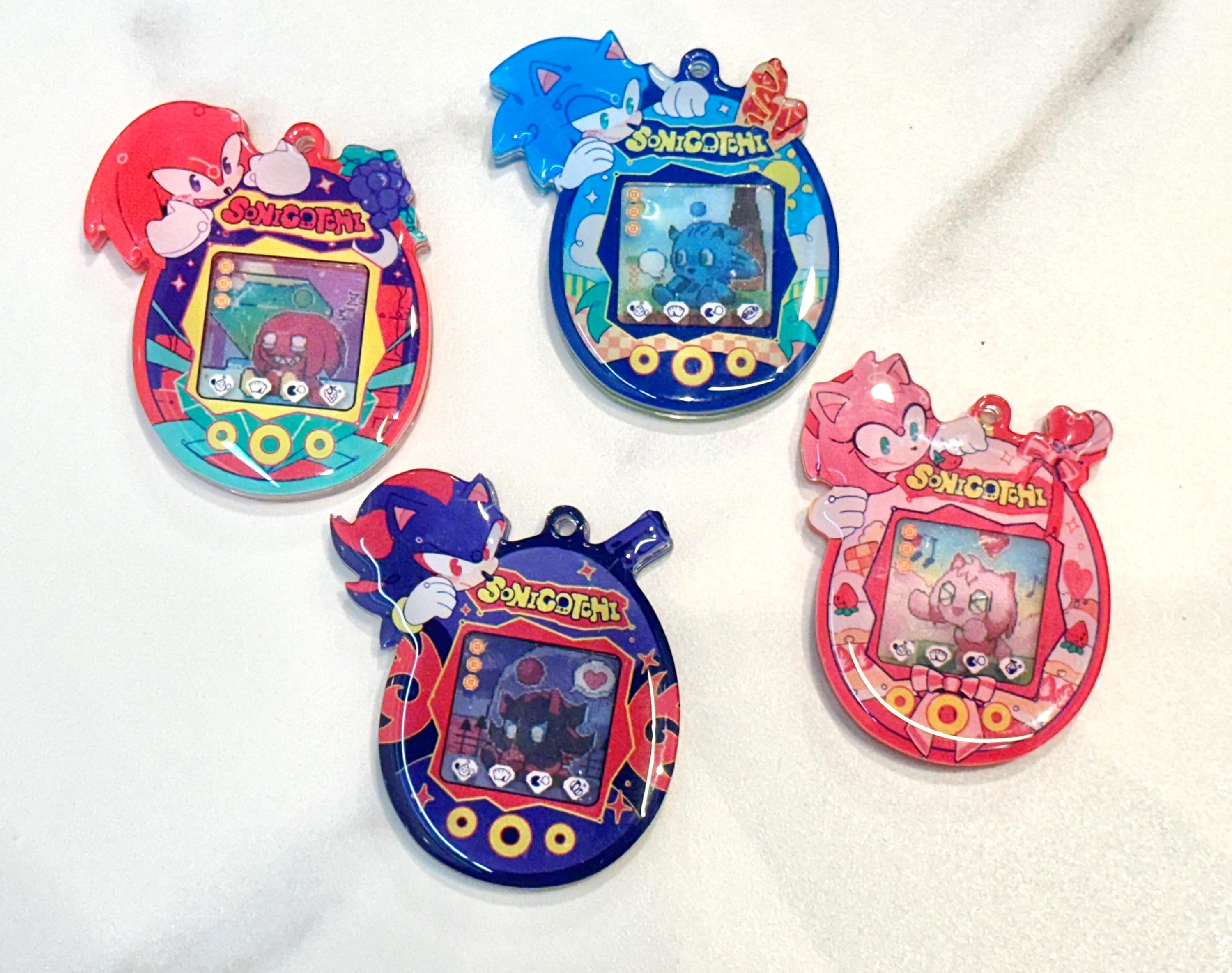 Sonigotchi!! Lenticular Epoxy Acrylic Shaker Chain | Sonic X 
