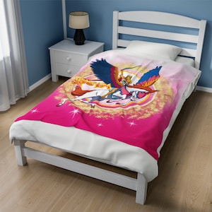 She-Ra Princess Of Power 80s Nostalgia Retro Vintage Inspired GenX Saturday Morning Cartoon Velveteen Plush Blanket