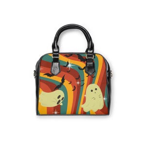 Spooky 60s Boo Halloween Shoulder Handbag