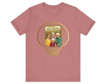 Golden Girls Stay Golden Retro 80s Seashell Print Unisex Jersey Short Sleeve Tee