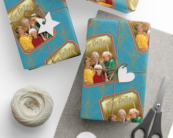 Golden Girls Nostalgic Retro Vintage Inspired 80s tv sitcom holiday birthday Wrapping Papers