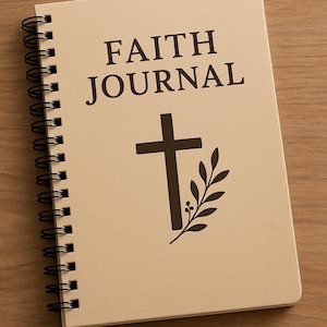 Faith Journal Spiral Notebook | Christian Journal, Prayer Journal, Inspirational Stationery, Gift for Believers, Bible Study Notebook
