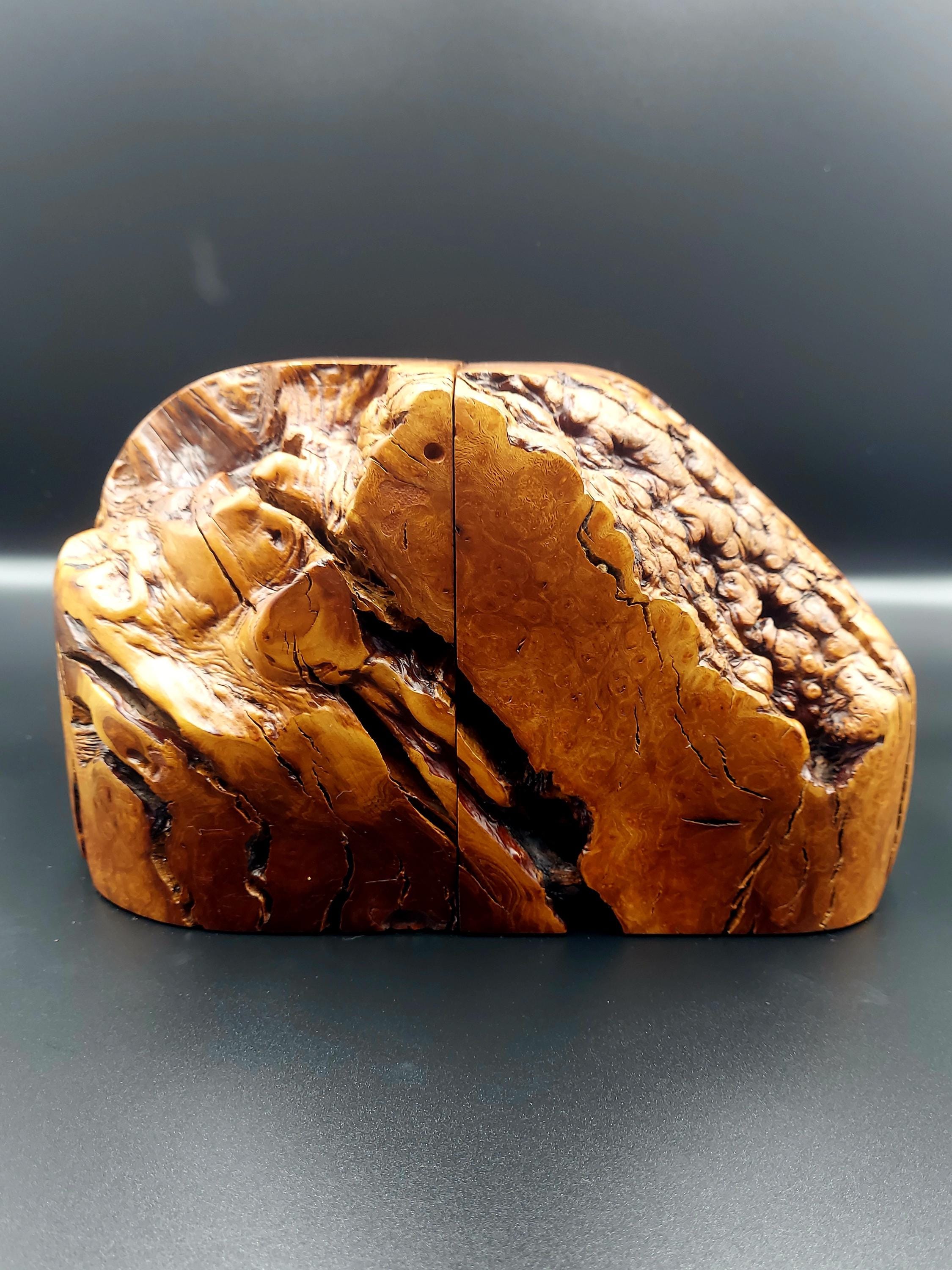 Vtg.wilderkind Aesthetic Hand Made Manzanita Burl Wood/book Match Cut ...
