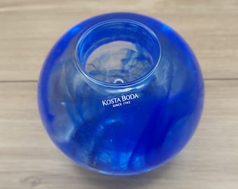 VTG - Kosta Boda - Sweden - Teardrop Vase With Etched Chirping