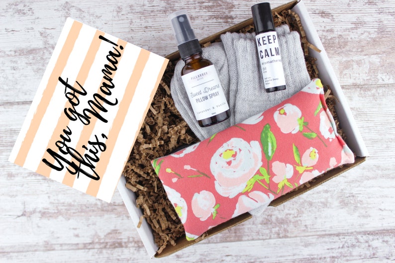 New Mom Care Package new mom gift box, new mama, mom relaxation, mom congratulations gift, pregnancy gift basket, new baby stress relief image 2