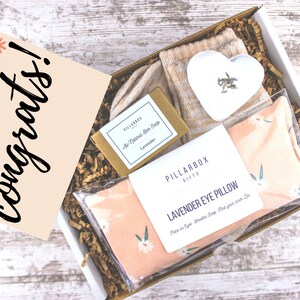 Congratulations Care Package for her women's support gift box, new mom pregnancy gift basket, natural aromatherapy gift set for woman image 1