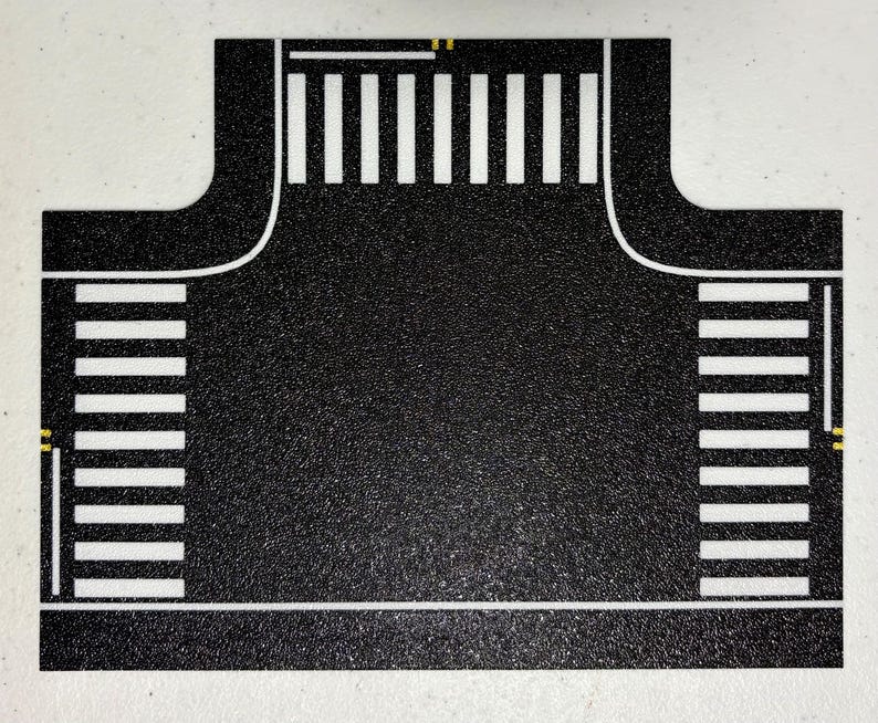 Intersection Mat 1/64 T Intersection X 2 Pieces With Sidewalks. - Etsy