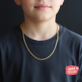 3mm Kids Gold Cuban Chain Necklace, 18K Gold Stainless Steel Necklace