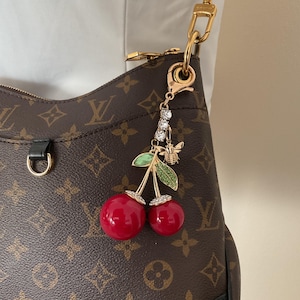 Enameled Cherry Charm: Bumble Bee Accent
