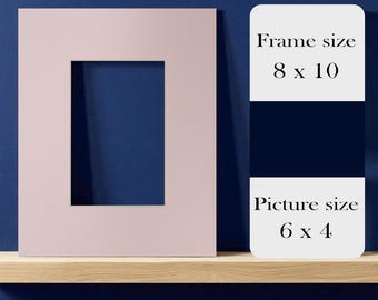 Blush picture mount |  8x10 for 6x4 | fatg 4 standard cream core photo mat