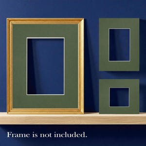Green picture mount white core | choose size | smooth fatg 3 for art photo frame custom-made hand cut by order mat image 2