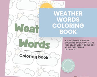 Weather Words Coloring Book for Kids: Educational Printable Activity (PDF Download)