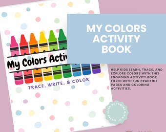 Learn Colors Activity Book: Trace & Color Fun (Printable PDF)