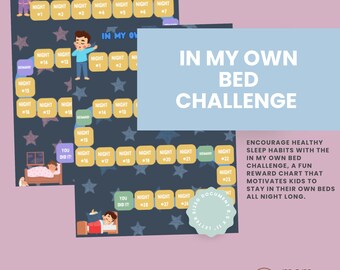 Kids' Sleep Challenge Chart: Printable Bedtime Reward System (Digital Download)