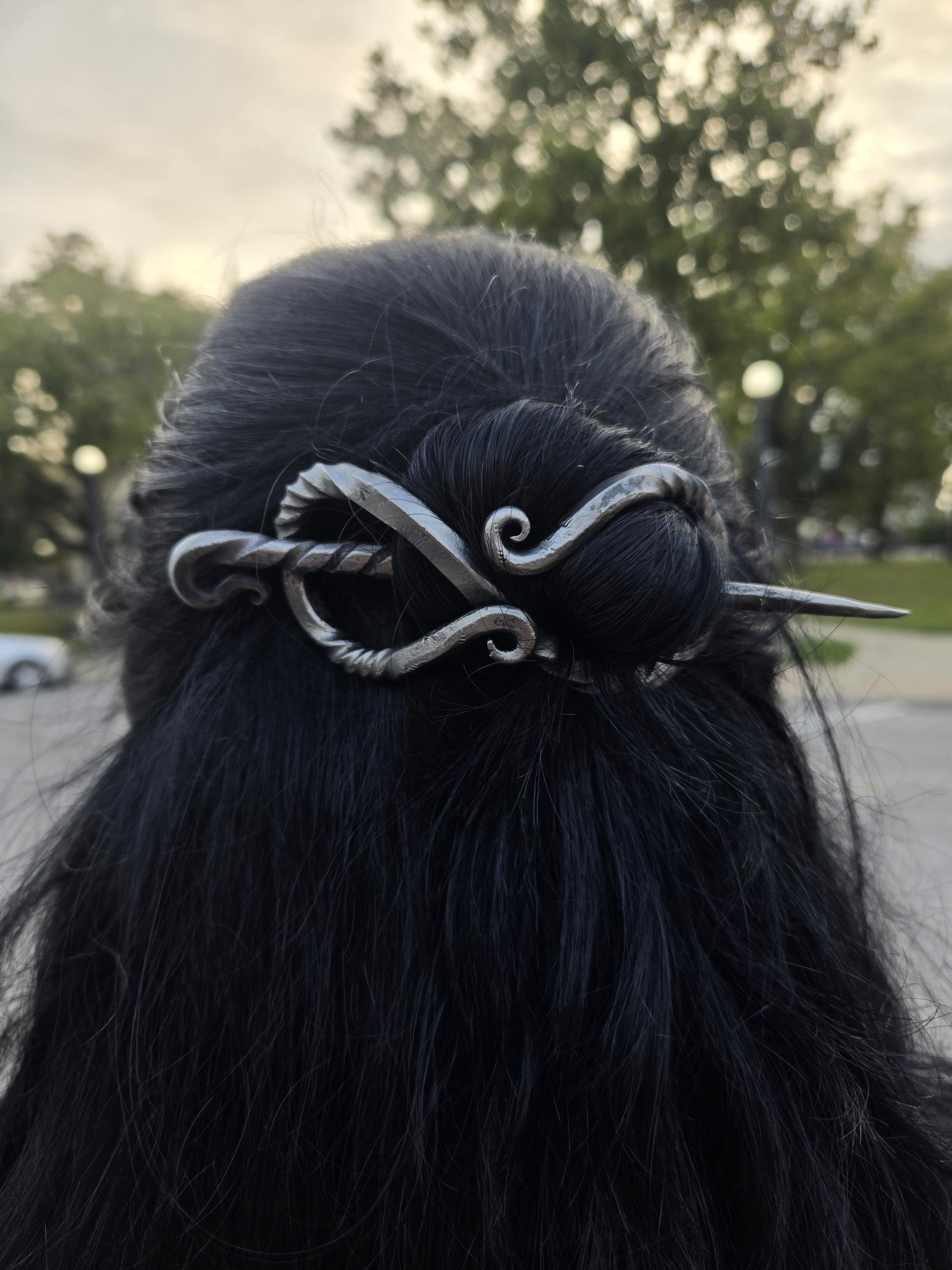Handmade Blacksmith Forged Hair Pin - Etsy