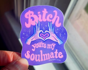 Bitch You're My Soulmate Euphoria Inspired Sticker | Euphoria Sticker | Maddy Perez Quote | BFF Sticker | Sticker for Best Friend