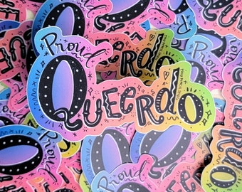 Proud Queerdo LGBTQ+ Rainbow Weatherproof Vinyl Sticker | Queer Sticker | Pride Sticker