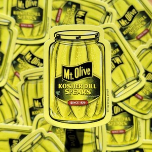 Pickle Jar Weatherproof Vinyl Sticker | Mount Olive Pickles Sticker | Pickle Lover Sticker | Foodie Sticker | Cute Food Sticker
