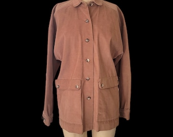 Vintage White Stag Lightweight Corduroy Jacket. Button Up. Dolman Sleeves. Pockets. Med