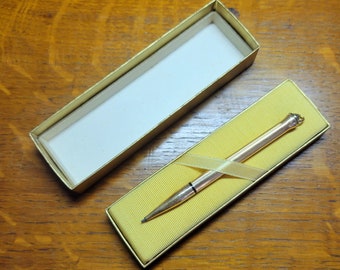 Vintage Small Cross Mechanical Pencil. Gold Filled. Pendant. Bridge. Golf. Necklace. In Original Box.