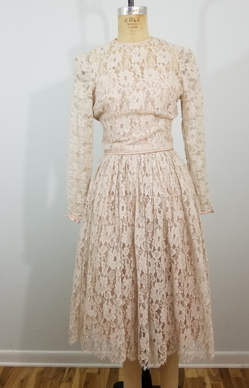 Blush Pink Lace Dress