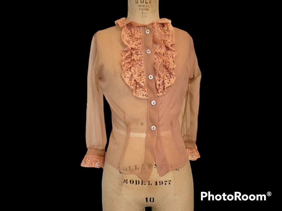 Vintage Sheer Top-Bust 40